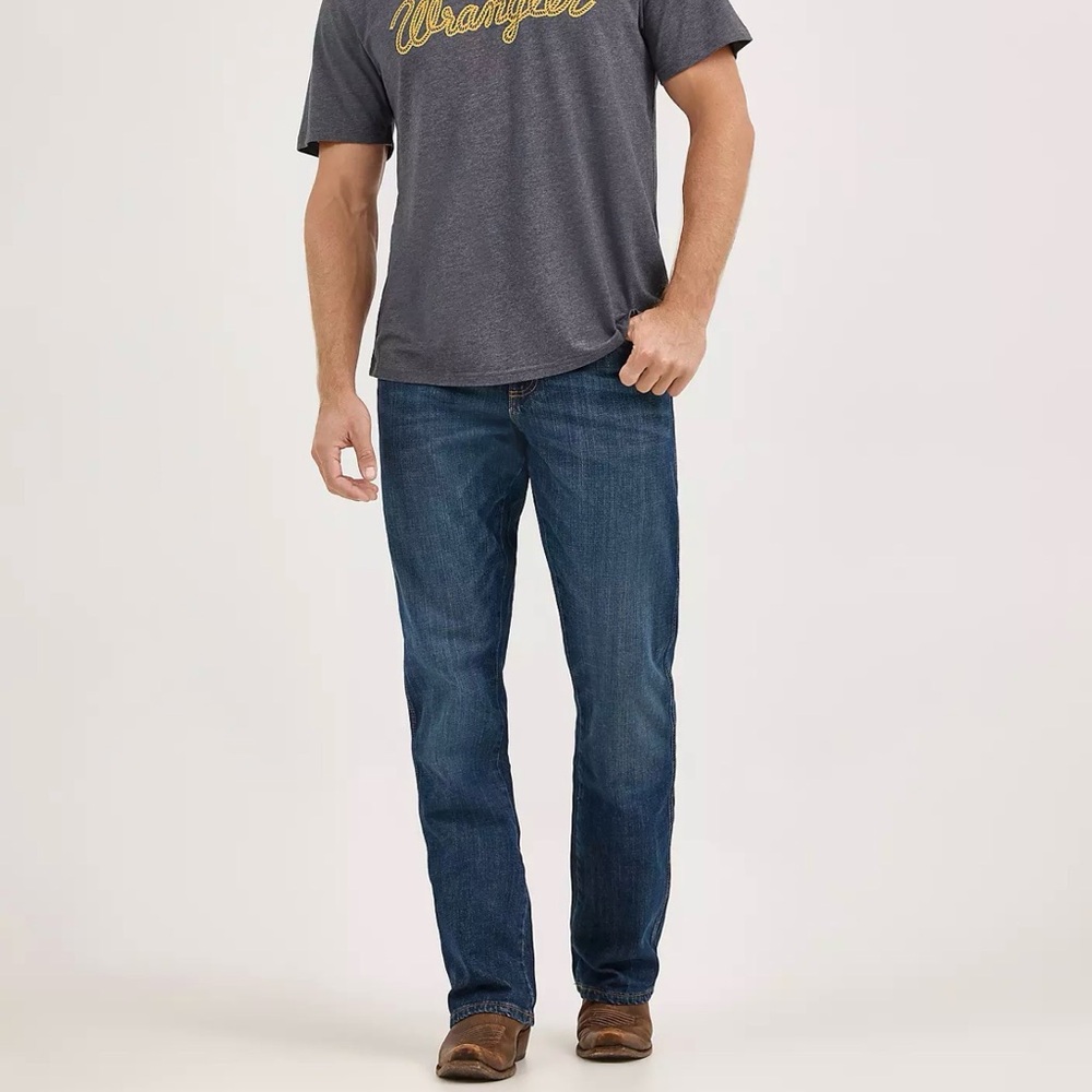 Wrangler Retro Men's Denim Bootcut Jeans - Picture 8 of 8